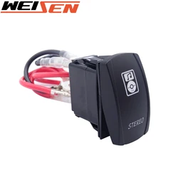 Interrupteur à bascule Laser stéréo universel, lumière LED On Off, 5 broches 20A 12V, bleu, pour UTV Polaris RZR bateau Yamaha Viking Can AM Maverick 