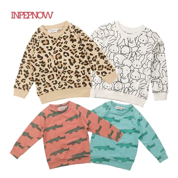 

2019 Autumn Leopard Child Sweatshirt for Girls Sweat Shirt Long Sleeve Poleron Boy Children's Sweatshirts Kids Baby Girl Clothes