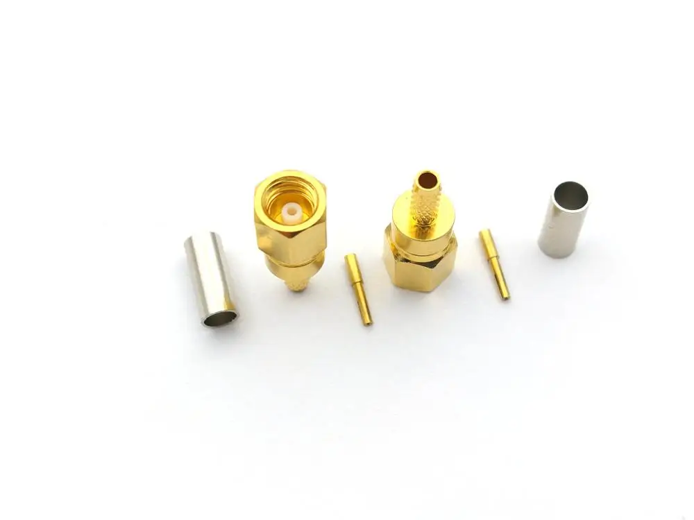 Гнездовой обжим SMC 100 шт. для коаксиального кабеля RG174 RG179 RG316 RG188 RF адаптера|female