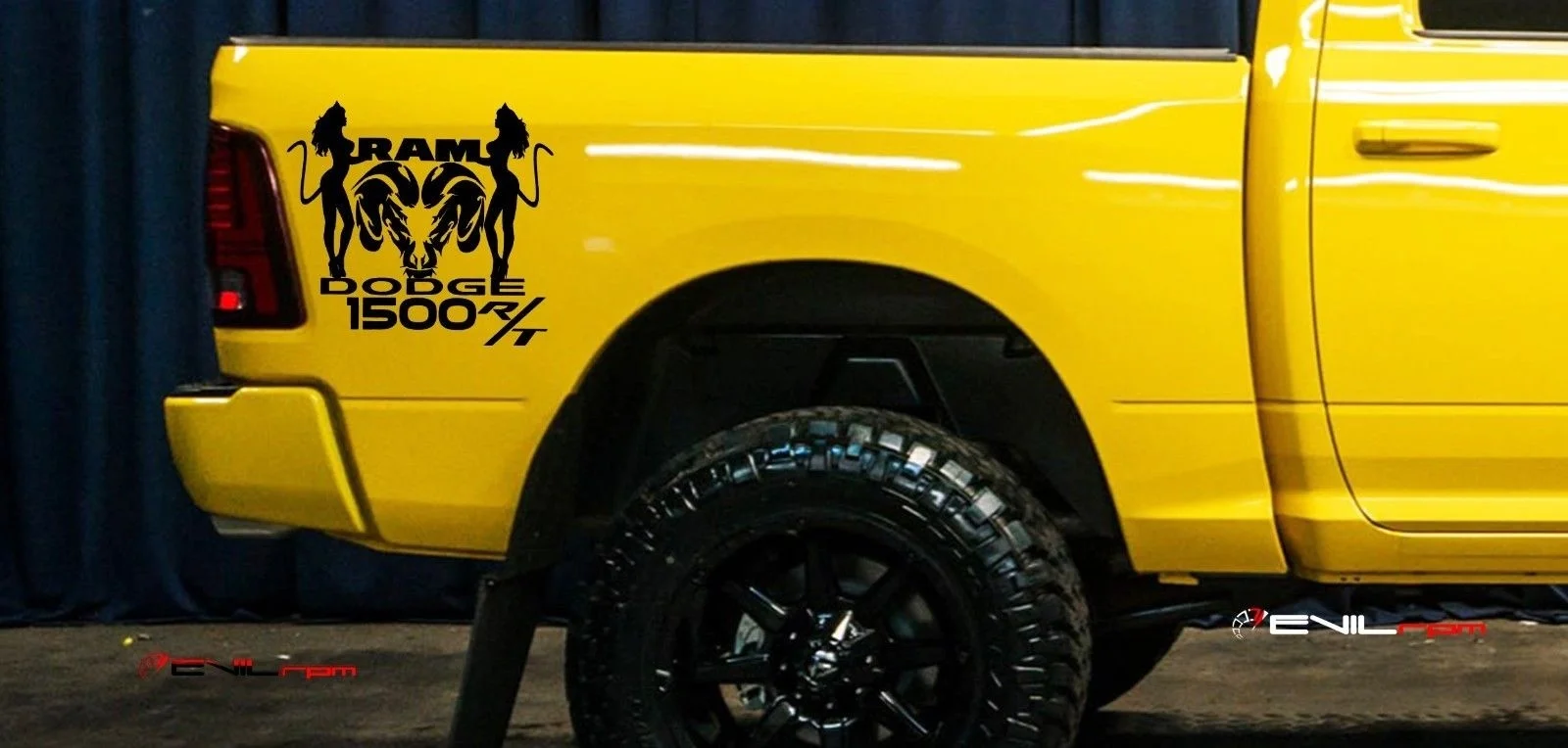 Для 2 шт./пара Dodge Ram 1500 RT HEMI подсветка салона автомобиля коробка графическая Наклейка Набор наклеек на заказ mopar