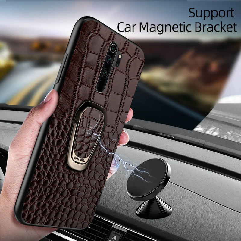 Genuine Leather Magnetic Ring Holder case For Redmi note 8 pro 8t 9 S bracket cover for For xiaomi mi note 10 Pro 9t 9lite CC9 Genuine Leather Magnetic Ring Holder case For Redmi note 8 pro 8t 9 S bracket cover for For xiaomi mi note 10 Pro 9t 9lite CC9