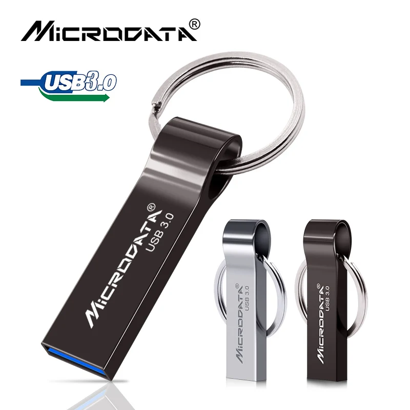 LAY Mini 3.0 Mini Disque en métal U clé USB 128gb 64gb 32gb clé USB 16Go clé USB Clé USB avec clé,Noir,64GB 