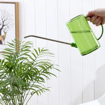 

Watering Can with Stainless Steel Long Spout Translucent Appearance Marked with Scale for Indoor/Outdoor Plant Flower