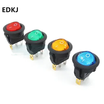 

4 color KCD1 Rocker Switch 2 Pin 20mm ON-OFF ON-OFF-ON Round Switch AC 6A/250V Waterproof Cap Car Dash Dashboard