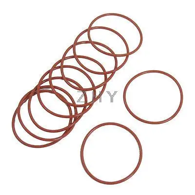 

10 Pcs Red Rubber 52mm x 2.5mm Oil Seal O Rings Gaskets Washers