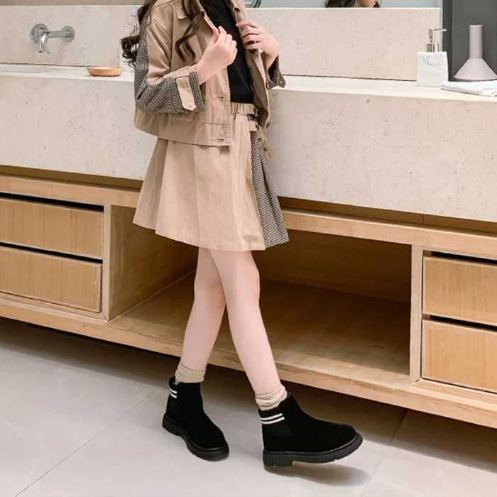 1 пара детских зимних сапог; Теплая обувь; Повседневная Нескользящая дышащая обувь для зимы; FJ88