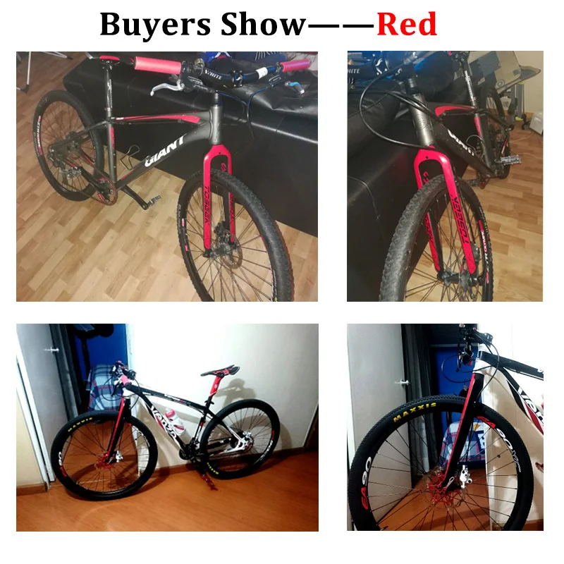 TOSEEK Углеродные вилки 26/27. 5/2" жесткая прямая MTB велосипедная 1-1/8" Вилка цветная горный велосипед тормозные вилки Superlight