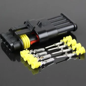 

15Sets 2 3 4 Pin Waterproof Electrical Wire Connector Plug Auto Motorcycle Truck
