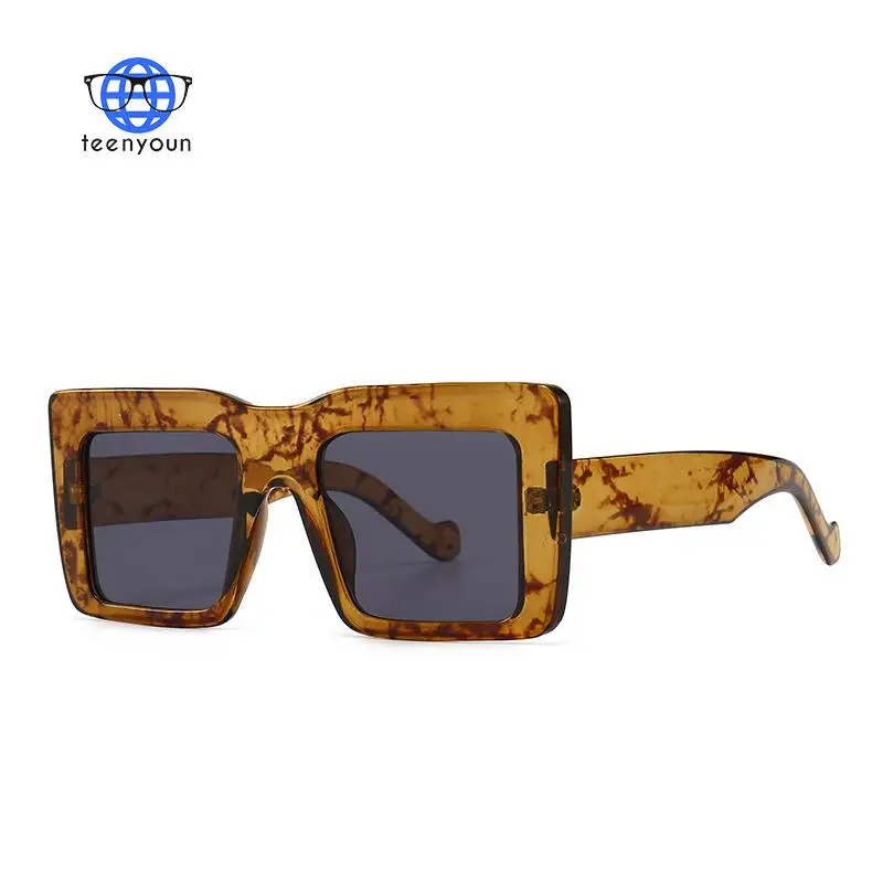 

TEENYOUN 2021 Square Sunglasses For Women Men New Trend Oversized Sexy Leopard Sun Glasses Luxury Gradient Eyewear Oculos