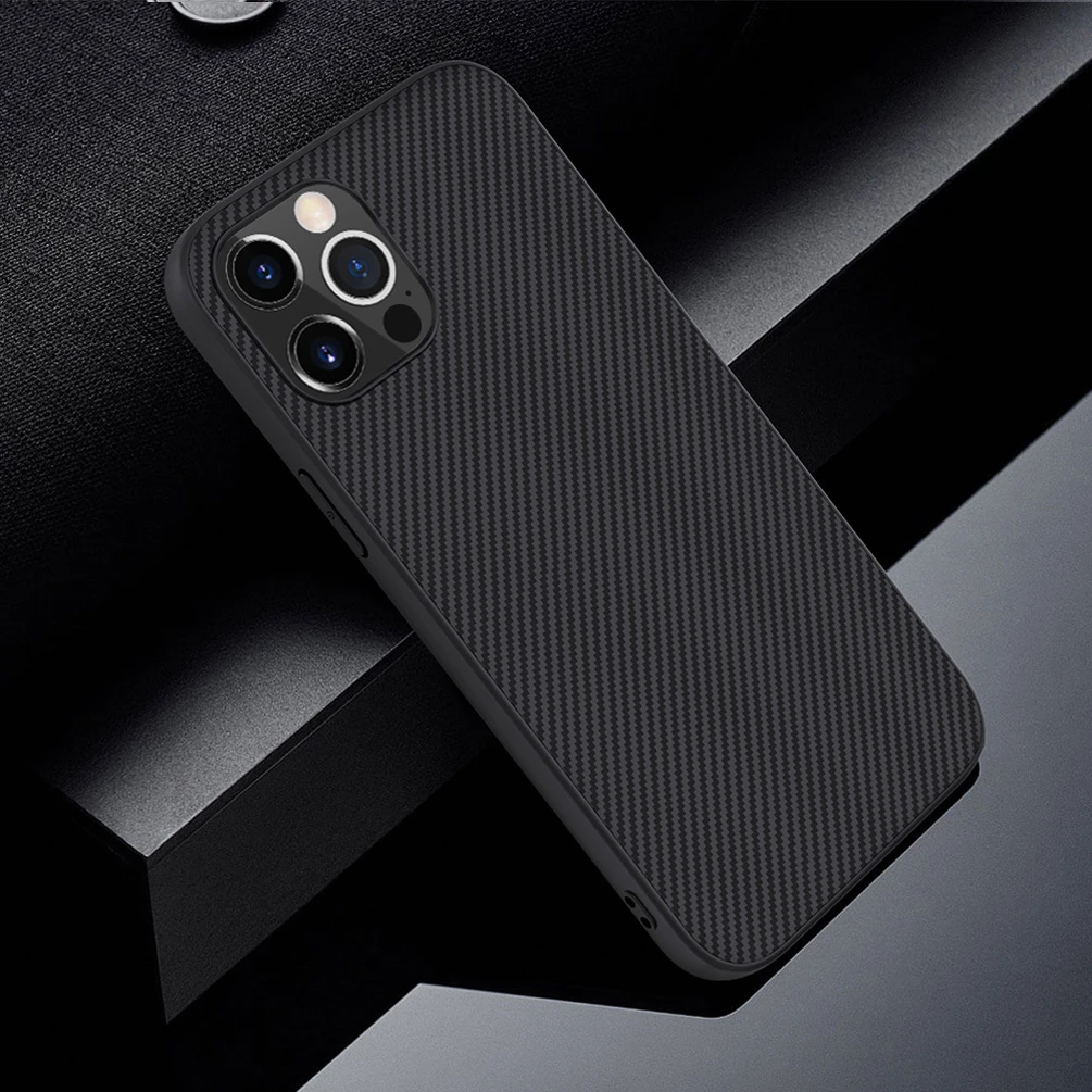For iPhone 12 mini 12 Pro Max Nillkin Synthetic Fiber Hard Back Cover Luxury Slim Case Phone Case For iPhone 12 / 12 Pro Case