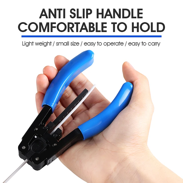 FTTH Optical Fiber Stripping Tool 5G Leather Cable Stripper Pliers 2.1*1.6mm Photoelectric Composite Cable Wire Stripper Cable Accessories Cable Lug Connectors Electronics Brand Name: COMPTYCO