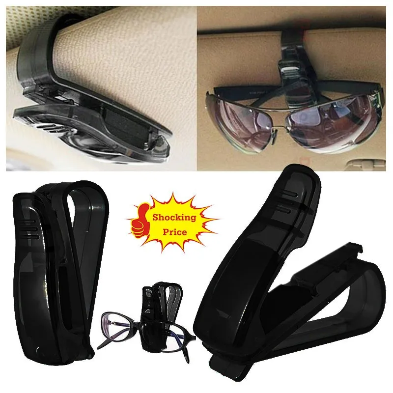 Car Auto Sun Visor Glasses Box Sunglasses Clip Card Ticket Holder Stand Fastener Pen Case Glasses Ticket Holder sunglasses clip sunglasses holder glasses holder eyeglass holder eyeglasses storage holder sun visor storage bag car visor storage bag rubber glasses holder