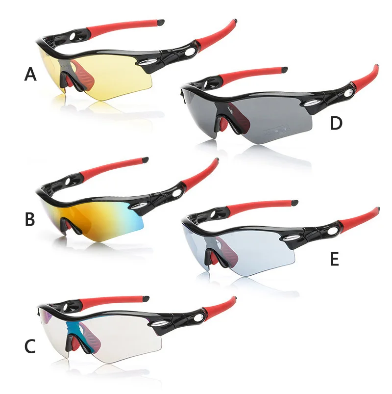 Поляризованные солнцезащитные очки с 5 линзами для езды на велосипеде, для спорта на открытом воздухе, велосипедные очки, солнцезащитные очки MTB для мужчин и женщин, очки