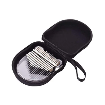 

Portable Kalimba 17 Keys Thumb Piano Transparent Acrylic Mbira Wood Finger Piano Musical Instrument Gifts for Kids