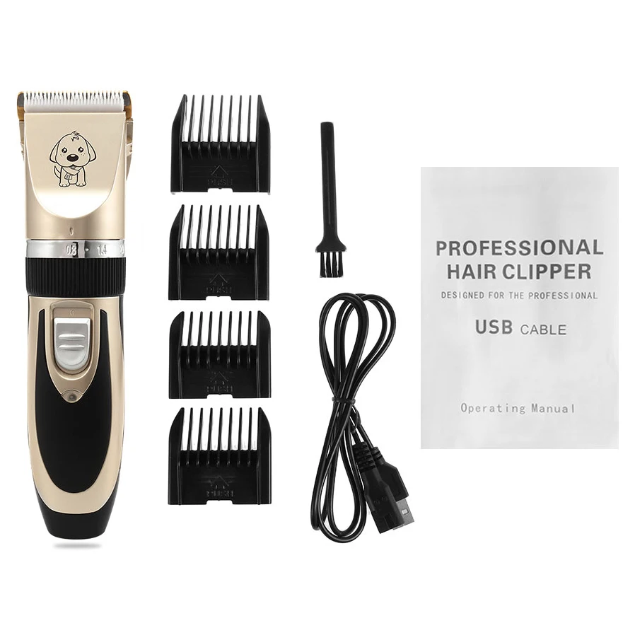 

Electric Pet Dog Trimmer Professional Cat Hair Clippers Cutter Rechargeable Grooming Shaver Pets Haircut Scissor Machine USB/EU