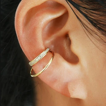 

Timeless Wonder Crystal Zirconia Geo Clip Earrings Women Jewelry Fancy Statement Punk Non Pierced Ins Top Trendy Unique New 5577