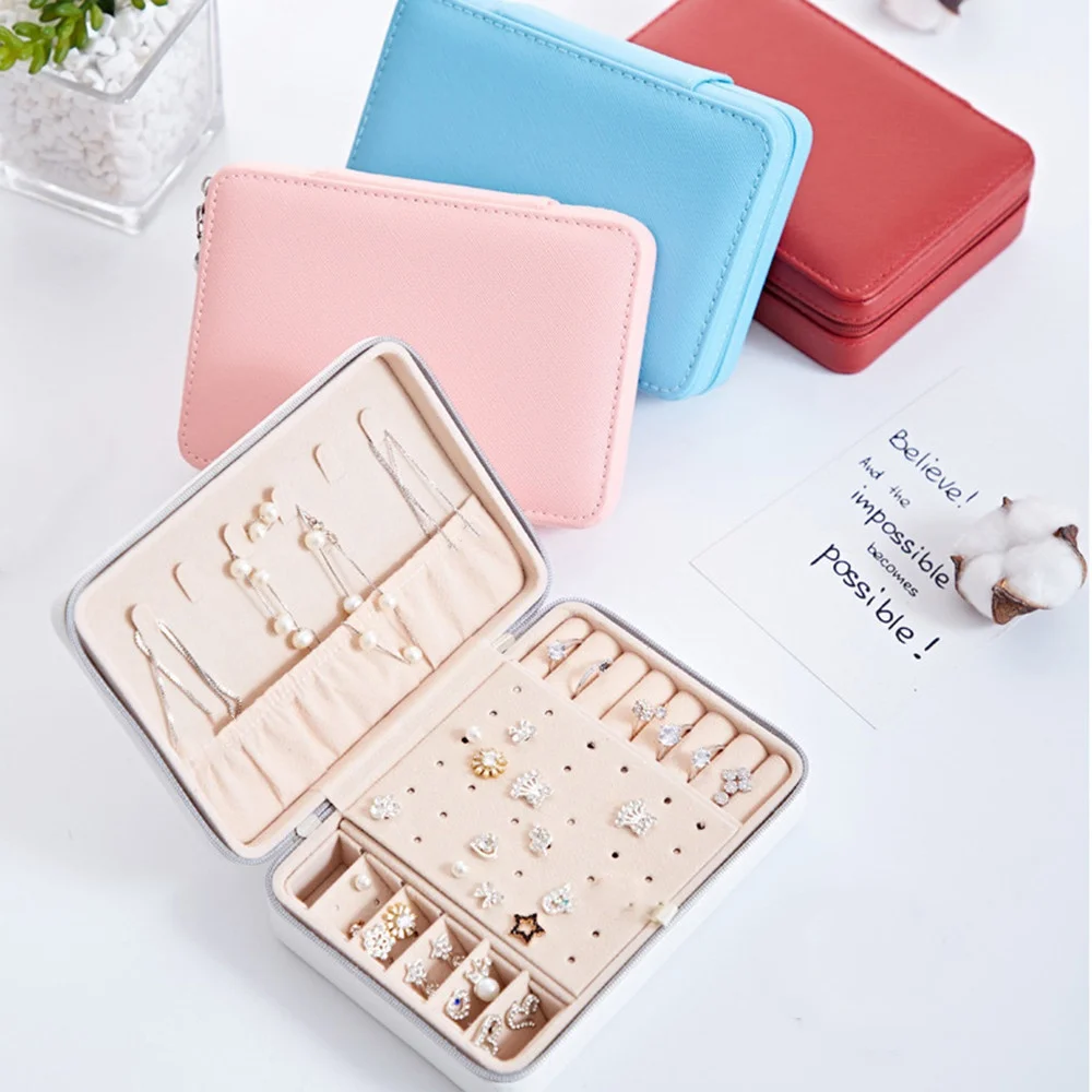 

Fashion Jewelry Organizer Multiple Color Large Storage Ornaments Box Beauty Container Necklace Jewellery Box Gift for Girl