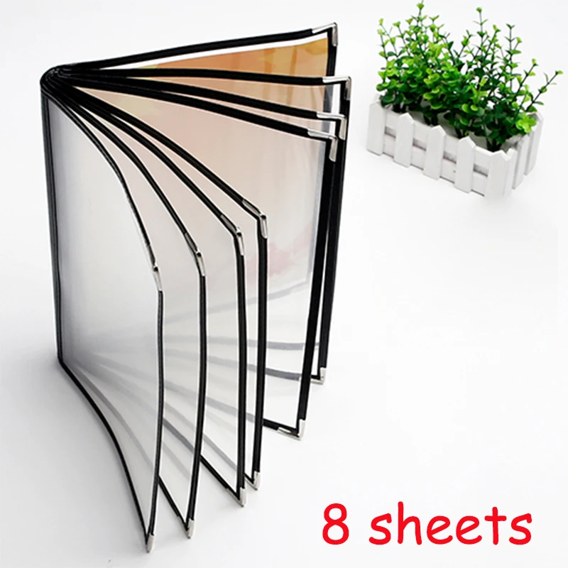 8 Slots A4 Panel Transparent Cover 16 Views Clear