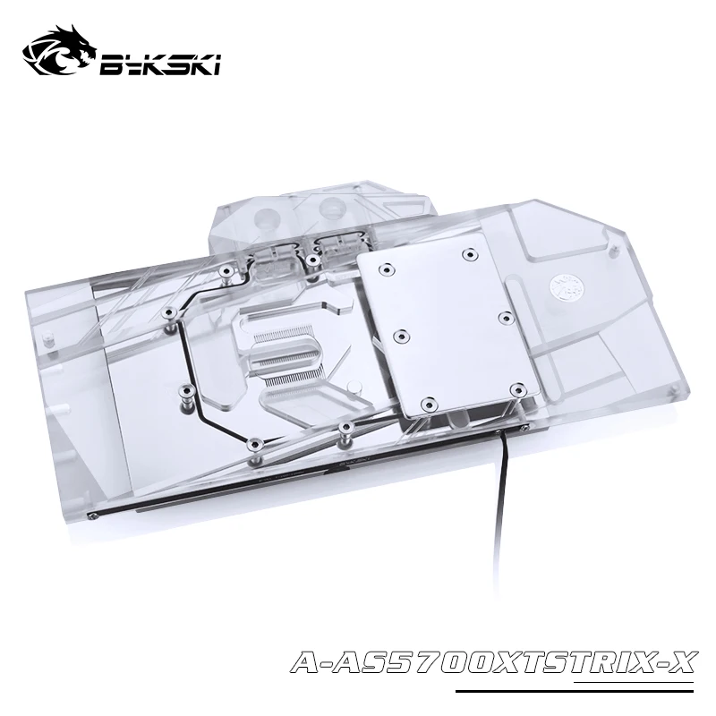 BYKSKI водяной блок для ASUS ROG-STRIX-RX5700XT-O8G-GAMING/RGB с полным покрытием медный фонарь