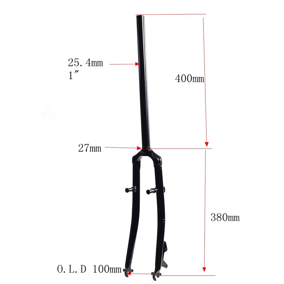 Neuf Rigide 1x1/4 Pouces Vtt Fourche pour 26er Roues , Cromo ; Avec