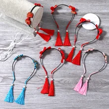 Детские резинки для волос в китайском стиле для девочек, китайский костюм принцессы, аксессуары для Ципао, новогодний доступ для волос