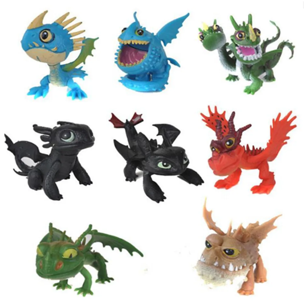 

1 pcs Cartoon How To Train Your Dragon PVC Model Toothless Dragon Action Figures Can Head Joint Activities Statue Kid Toy