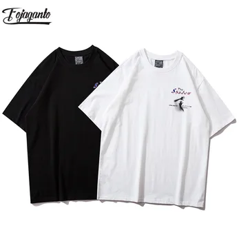 

FOJAGANTO Men's Brand Fashion T Shirts Street Original Printing Men Short Sleeve Tees Hip Hop Male Personality Casual T Shirt