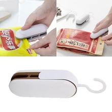 Портативный бытовой вакуумный упаковщик для пищевых продуктов, Упаковочная Сумка, зажимы, машина для термозапечатывания свежесть продуктов, портативный пленочный упаковщик, вакуумный упаковщик