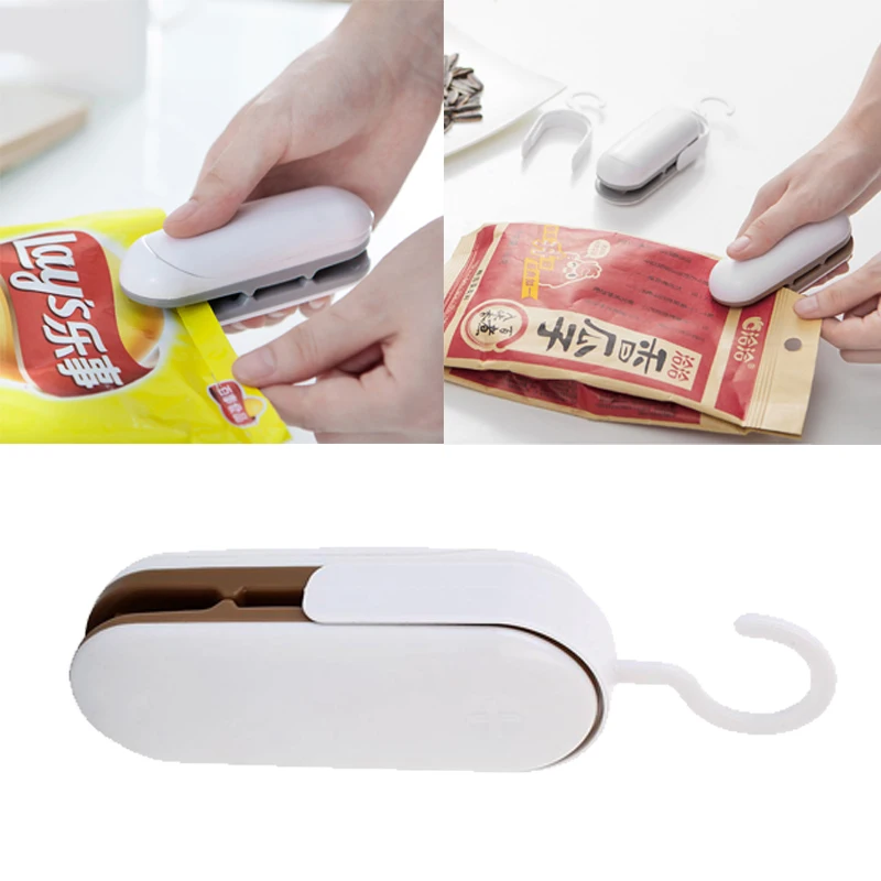 

Handheld Household Food Vacuum Sealer Packaging Bag Clips Heat Sealing Machine Food Freshness Portable Film Sealer Vacuum Packer