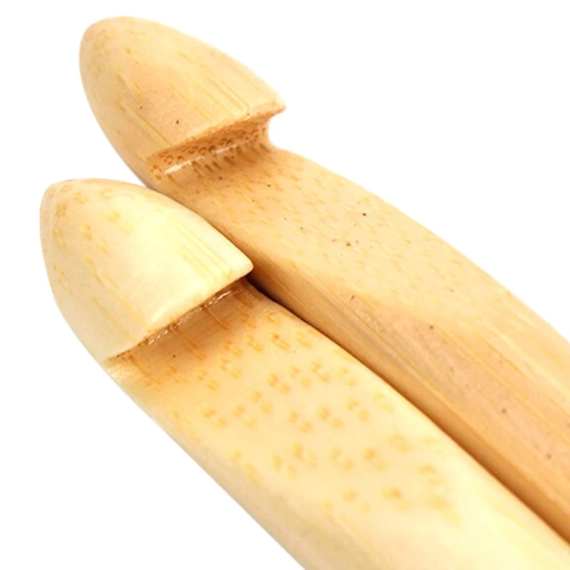 Hot 12PCS Bamboo knitting Crochet Hooks Household Round Crochet Hooks Sweater Knitting Tool