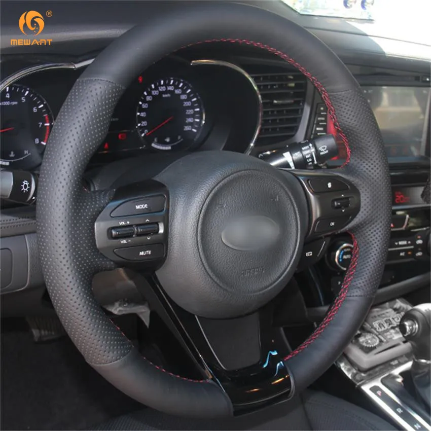 MEWANT черный чехол рулевого колеса автомобиля из искусственной кожи для Kia K5 Optima 2014