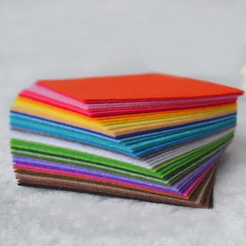 

40 Pcs\lot 30x30 cm Polyester Felt Fabric Cloth DIY Handmade Sewing Home Decor Material Thickness 1mm 40 Mix Color 11.8x11.8inch