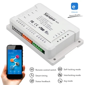 

Sonoff 4CH R3 Pro Smart Switch Diy Dimmer Module Light Wireless Controller Automation Home Light Remote Control 10A/2200W