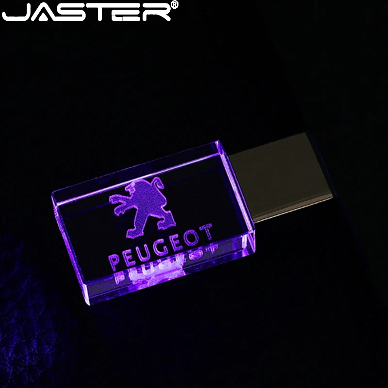 Jaster Carro de Cristal do Metal Usb Flash Drive Pendrive 4gb gb gb 32 16 8gb 64gb Memory Stick u Disco de 128gb de Armazenamento Externo - Imagem 2