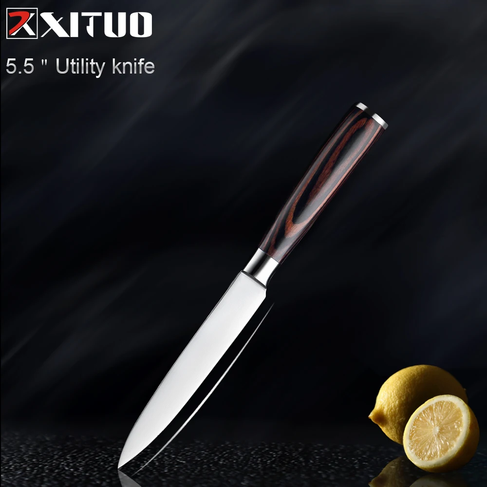 XITUO 5 &quotдюймовые кухонные ножи 7CR17Mov из нержавеющей стали японский нож шеф повара