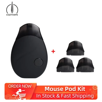 

CozyVape Mouse Starter Kit 380mAh with Monitoring Function Of Smoking Number vape pen kit vs Justfog minifit/ UWELL Caliburn