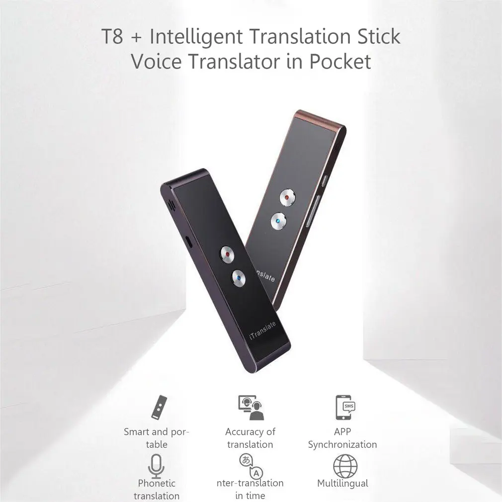 

T8 Smart Voice Translator Two-way Real Time 30 Multi Language Translation Portable Travel Translation Machine