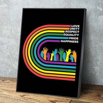 

Home Decor Rainbow Cartoon Cute Print Painting Black Pictures Beautiful Wall Art Modular Modern Canvas Poster Bedside Background