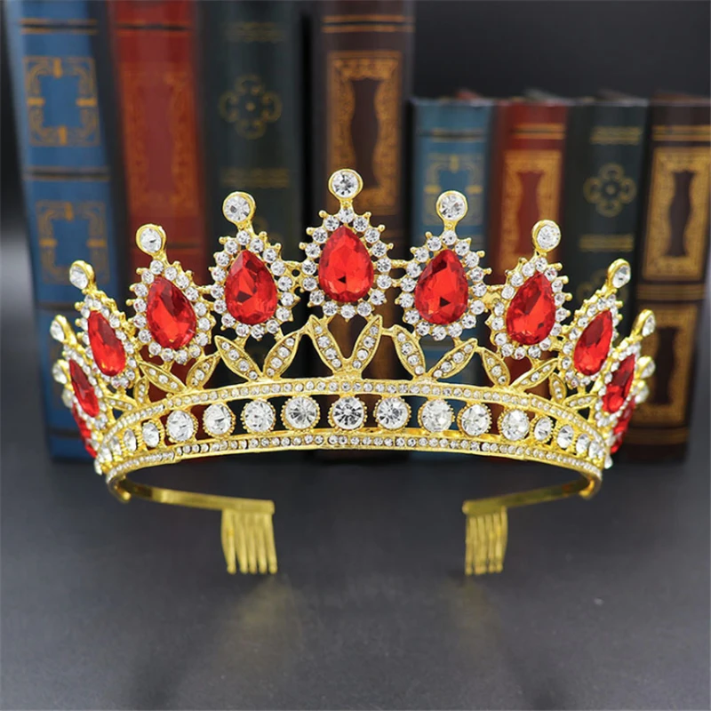 Crystal Queen Tiara Crown Wedding Bridal Diadem For Women Head Jewelry Accessories Lady Hair Ornaments Bride Pageant Headpiece