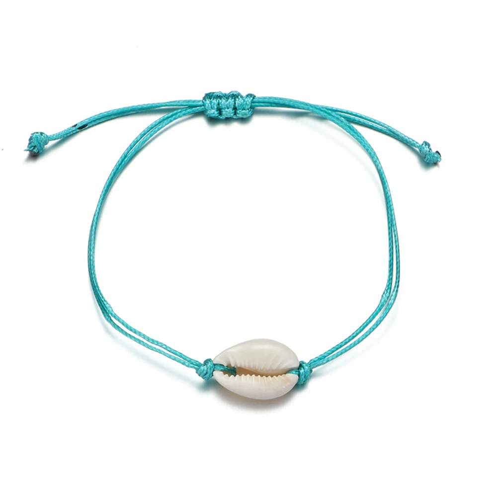 Nature Shell Charm Bracelet Kraft Paper Wish Card Gift 2019 Retro Love Handmade Red String Bracelets for Women Men Kids Jewelry | Украшения