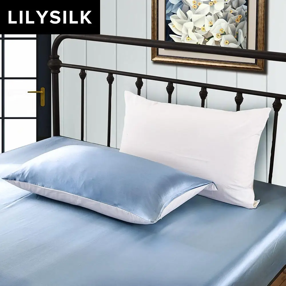 LilySilk Silk Pillowcase with Cotton for Hair 100 Pure Natural Luxury