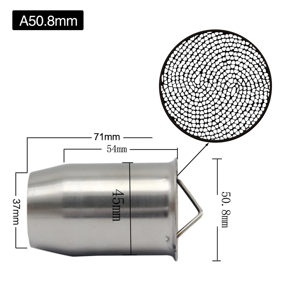 ZSDTRP мотоцикл из нержавеющей стали катализатор выхлопной дБ глушитель для 51 мм/60 мм мотоцикл глушитель - Цвет: 50.8mm Type A