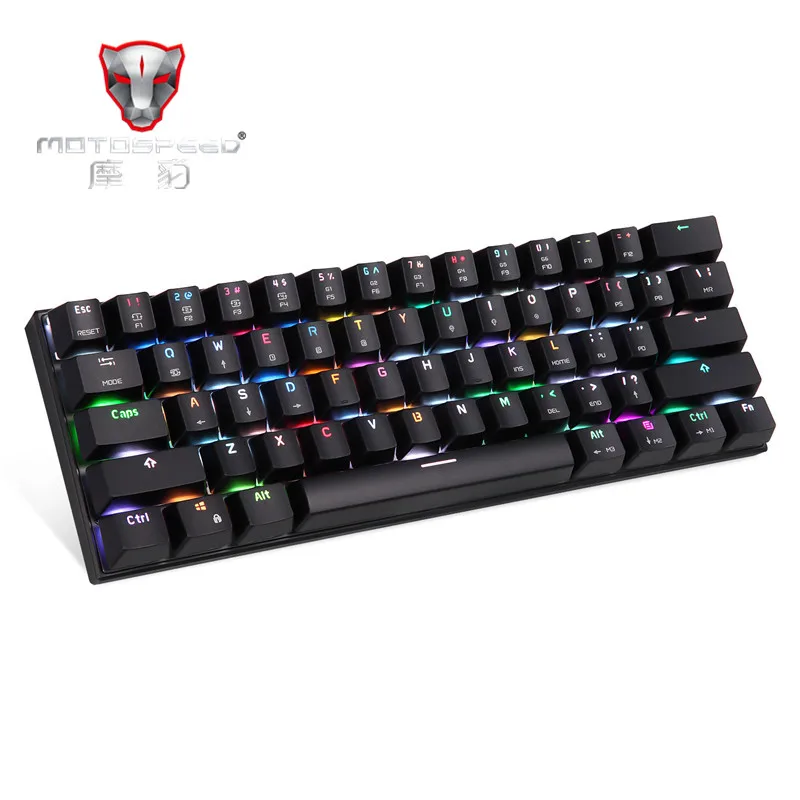 MOTOSPEED CK62 Keyboard Wired/Bluetooth Keyboard Dual Mode Mechanical Keyboard 61 Keys RGB LED Backlight Gaming Keyboard MOTOSPEED CK62 Keyboard Wired/Bluetooth Keyboard Dual Mode Mechanical Keyboard 61 Keys RGB LED Backlight Gaming Keyboard
