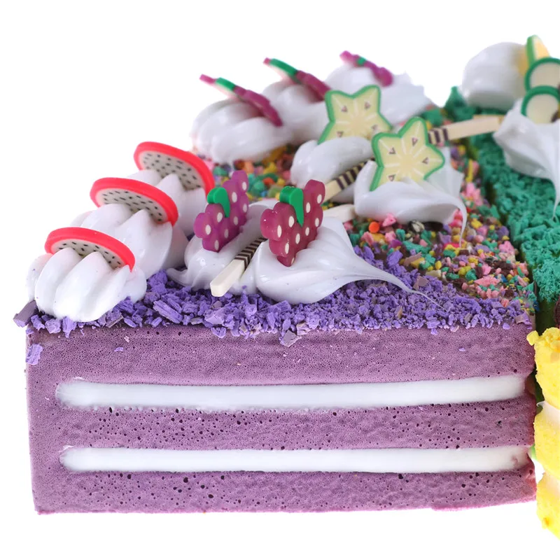 7cm High Quality Colorful Slow Rising Squishy Cake Soft Bread Artificial Fake Kid Toy Foods Gifts