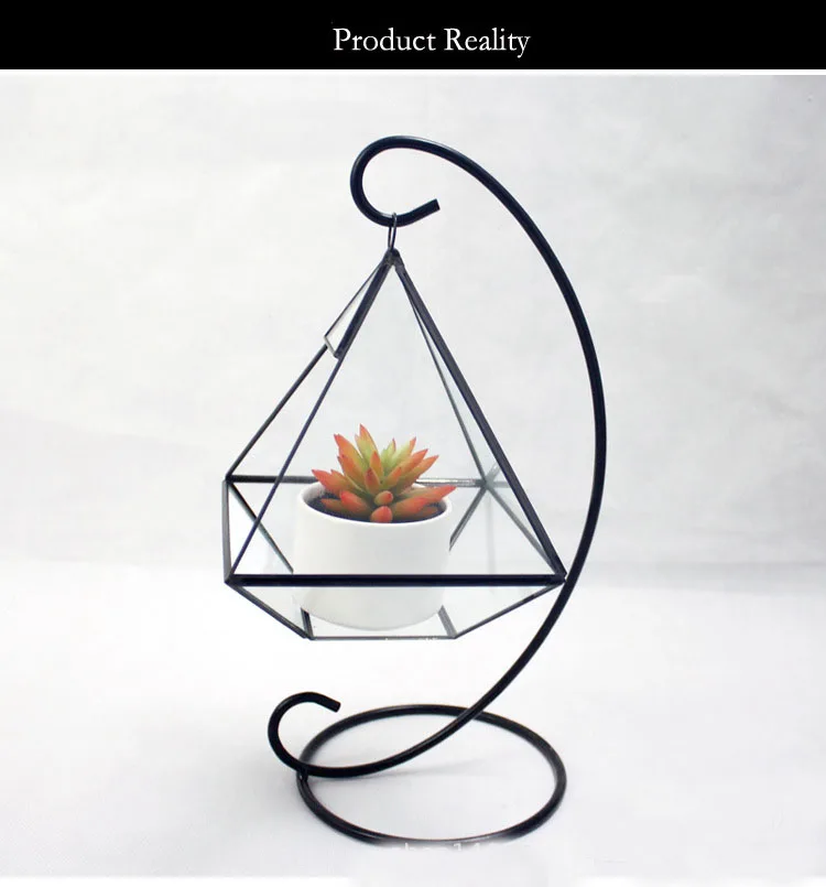 Настольный Террариум стеклянный геометрической формы коробка горшок воздушные растения плантатор суккулентный стеклянный цветочный комнатный Декор