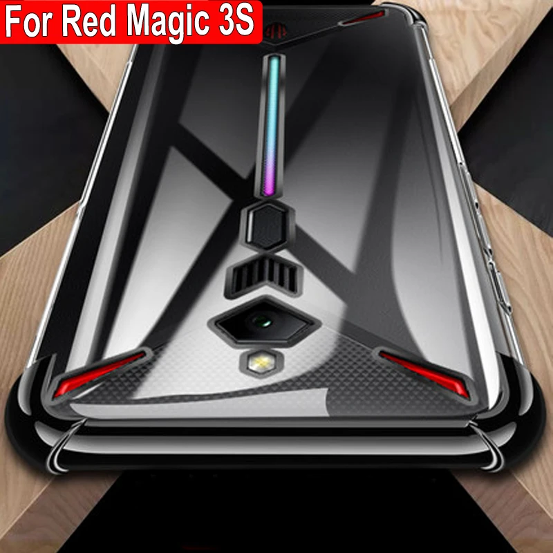 Красный цвет для zte Nubia red Magic 3S NX629J Чехол подушки безопасности буфера полная защита чехол для Red Magic 3S ТПУ противоударный задняя крышка