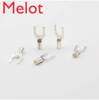 

1000PCS YT1876 UT1.5-4 Spade Terminals Cold - Press Terminal For 1.5 mm2 wire Silver-plated Brass screw hole 4.1mm