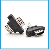 HDMI-kompatibel Buchse auf Buchse F/F mit Schraube löcher Verlängerung Adapter Stecker für die Wand Panel Schwarz