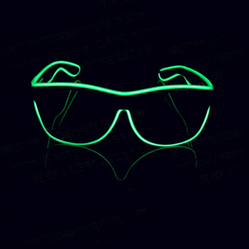 Мигающие очки EL Wire светодиодный очки светящиеся вечерние принадлежности освещение новинка подарок свет фестиваль вечерние светящиеся солнцезащитные очки - Цвет: C