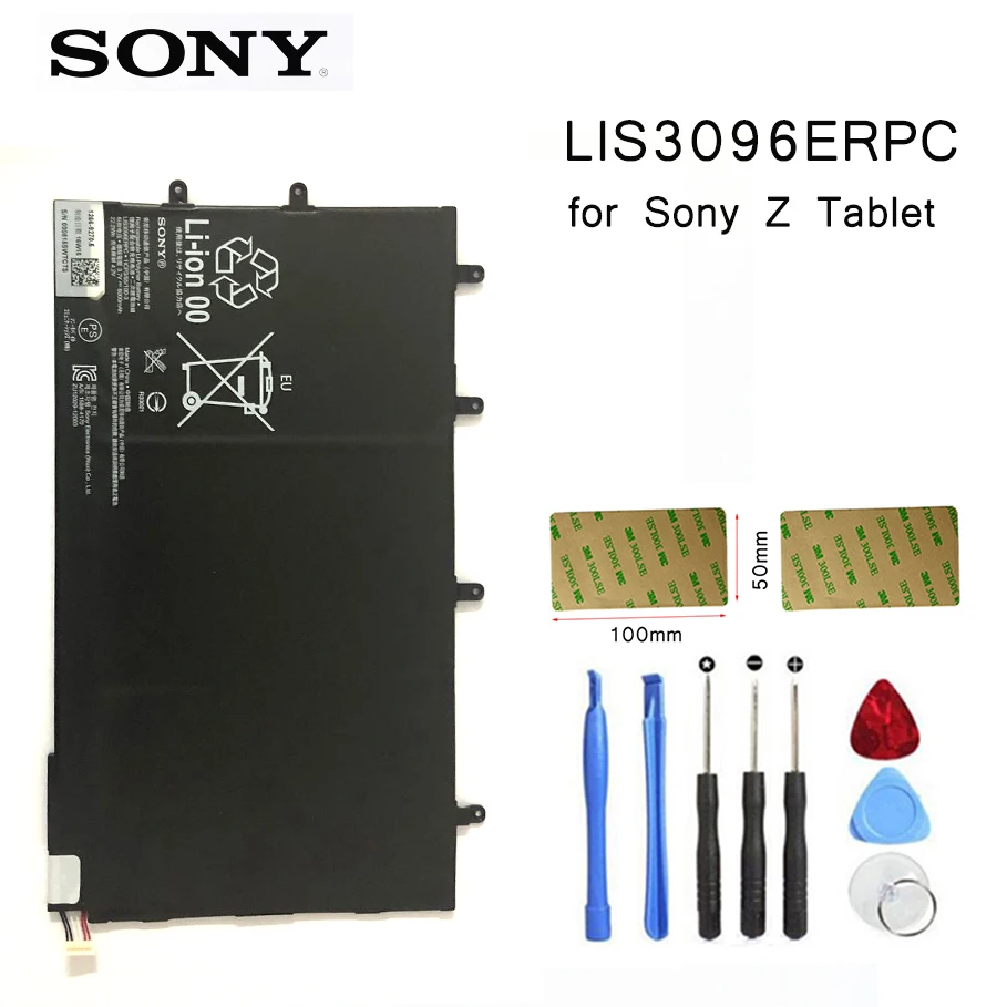 

Original Replacement Sony Battery For SONY Xperia Tablet Z Tablet 1ICP3/65/100-3 LIS3096ERPC Genuine Tablet Battery 6000mAh